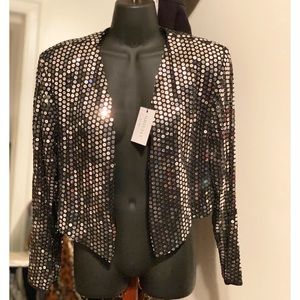 Vintage sequin cropped blazer.